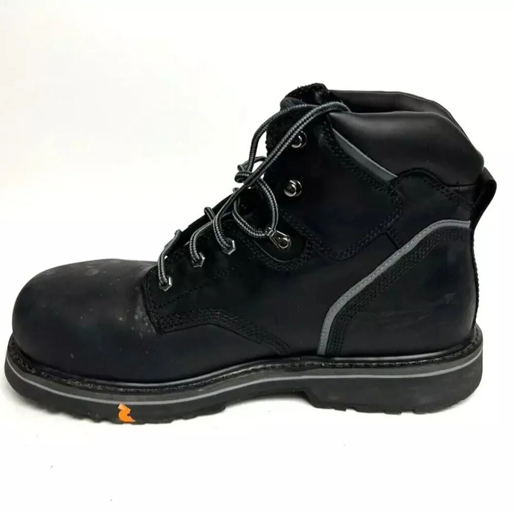 Timberland Pro Mens 6” Pit Boss Work Boots Steel Toe Black Size 13 M